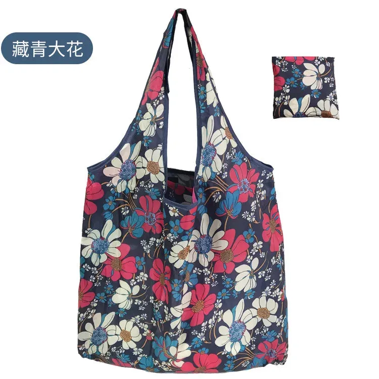 Reusable Foldable Shopping Bags - Large Size Eco-Friendly Totes, Heavy Duty & Washable