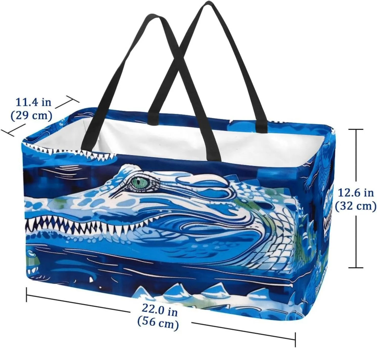 Reusable Grocery Bags Color Tie Dye Butterflies Pattern Foldable Washable Large Storage Bins Basket Shopping Tote Bag