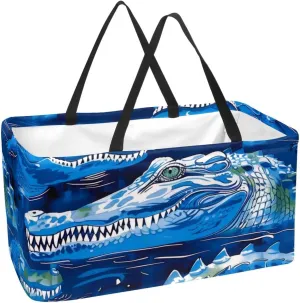 Reusable Grocery Bags Color Tie Dye Butterflies Pattern Foldable Washable Large Storage Bins Basket Shopping Tote Bag