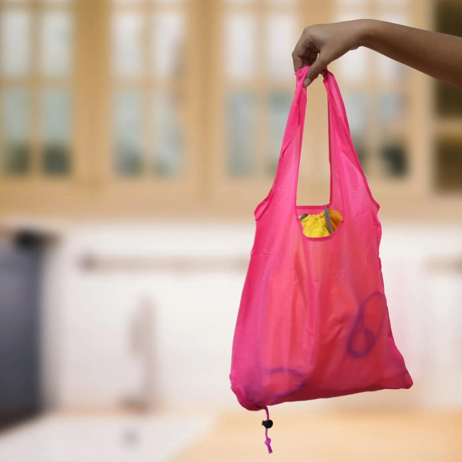 REUSABLE GROCERY BAGS - REUSABLE BAGS WITH HANDLES - WASHABLE REUSABLE SHOPPING BAGS FOLDABLE