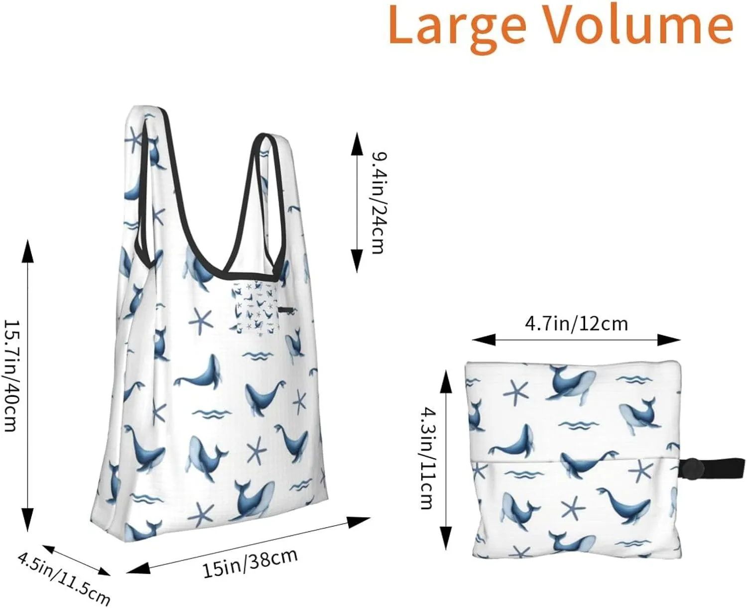 Reusable Grocery Shopping Bags Foldable, Suitble Shopping Holiday Trip, Mother's Day for Mom Cupcakes
