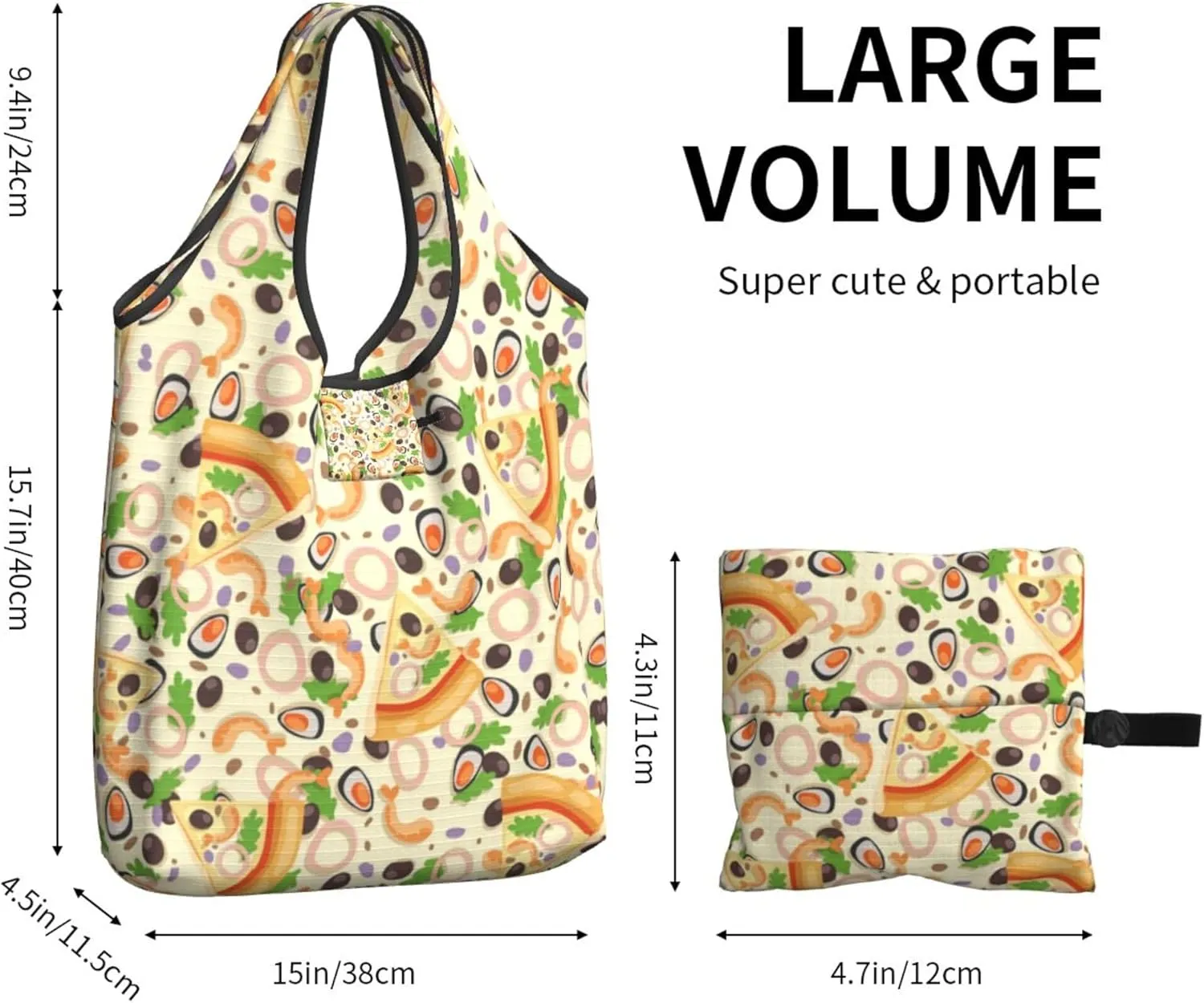 Reusable Shopping Bags Foldable Grocery Bags, Reusable Tote Bags Portable Storage Bags for Kitchen Shopping