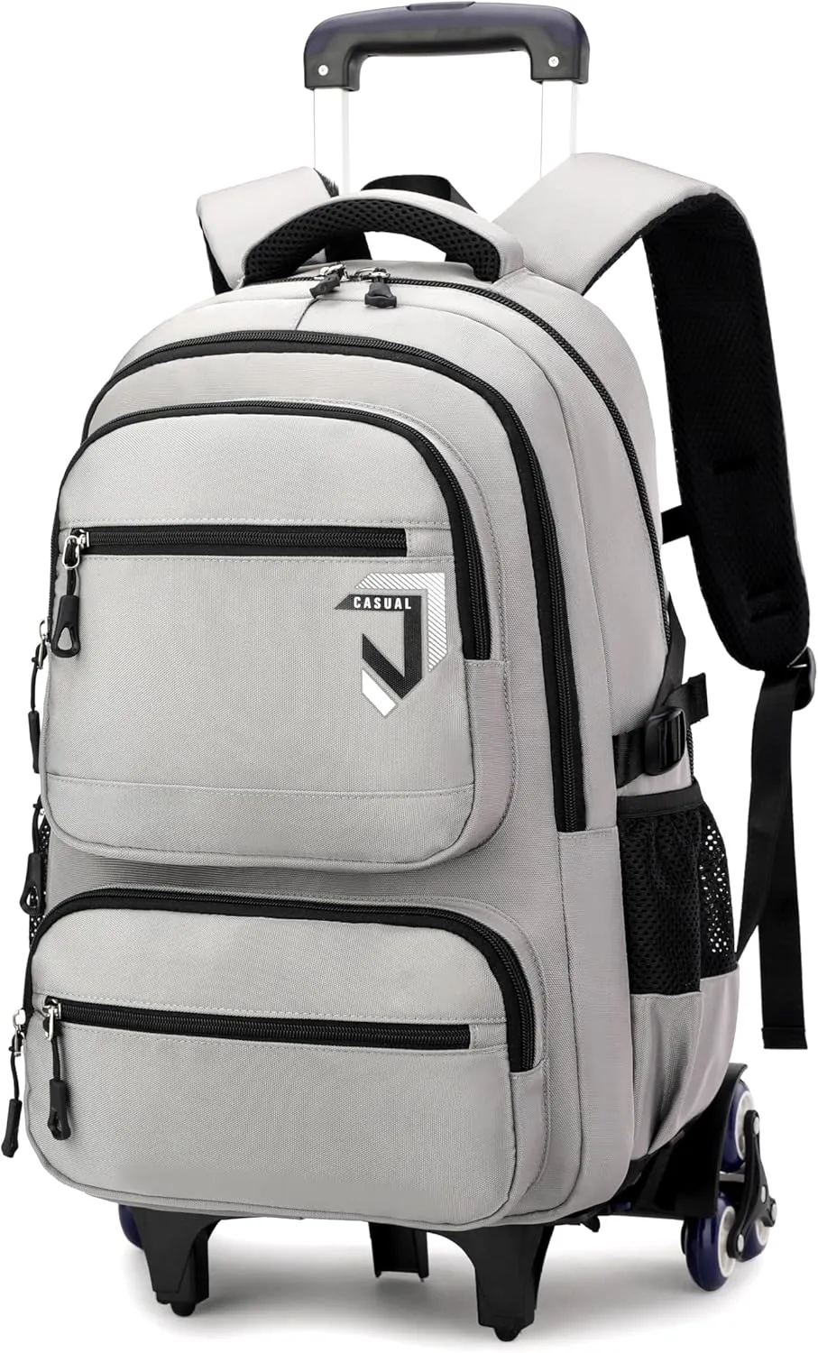 Rolling Backpack for Boys Backpack with Wheels Roller Laptop School Bag Trolley Bookbag