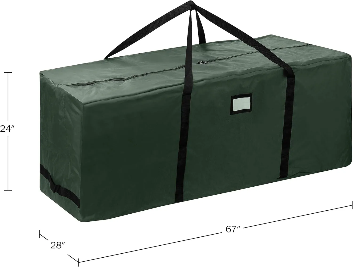 Rolling Christmas Tree Storage Bag- For 12 FT Artificial Trees-Green Canvas Duffel with Wheels-Protects Holiday Decorations & Inflatables by Elf Stor