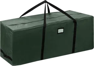 Rolling Christmas Tree Storage Bag- For 12 FT Artificial Trees-Green Canvas Duffel with Wheels-Protects Holiday Decorations & Inflatables by Elf Stor