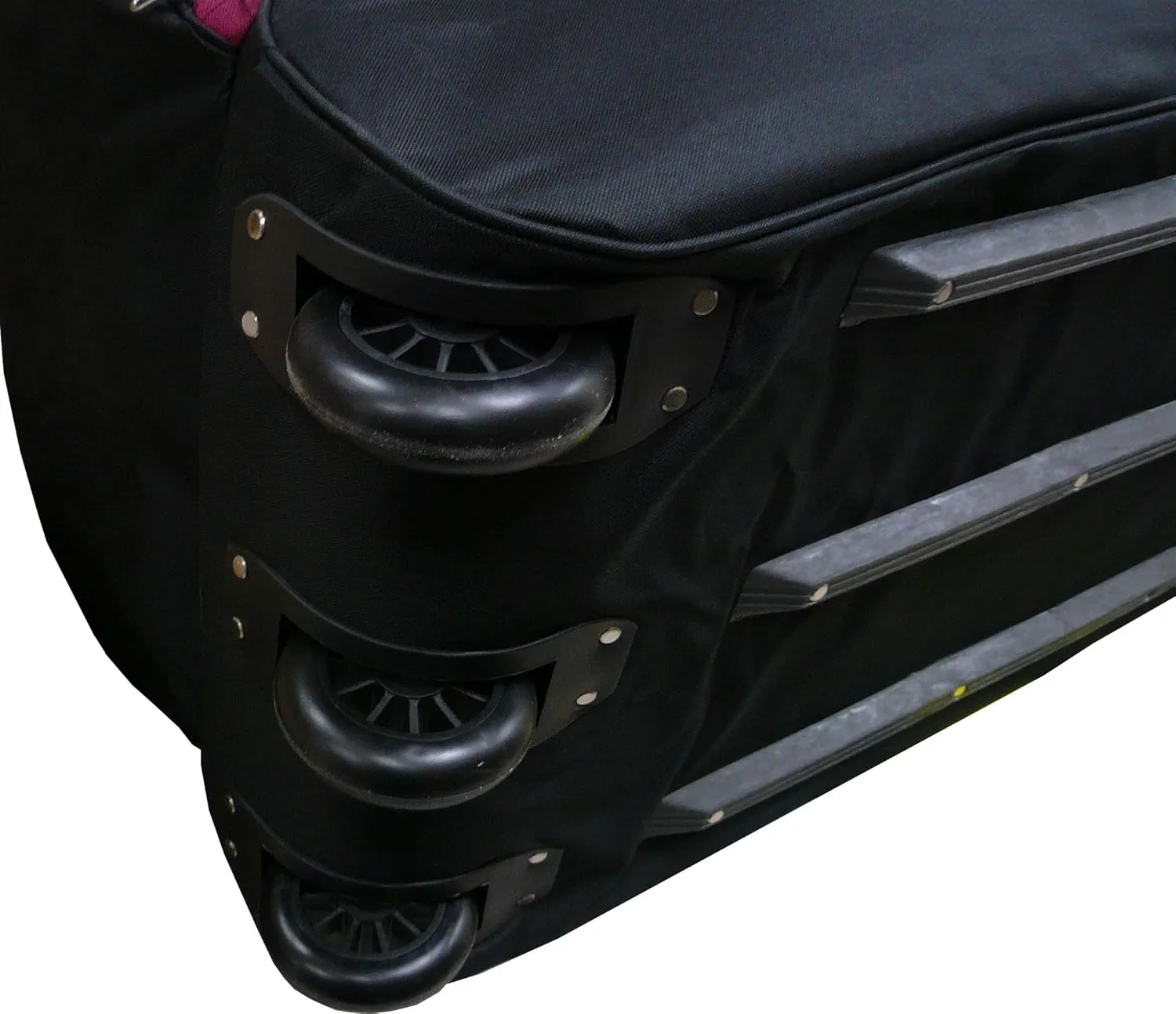 Rolling Duffle Bag (36-inch, Black/Burgundy)
