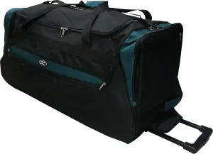 Rolling Duffle Bag (36-inch, Black/Turquoist)