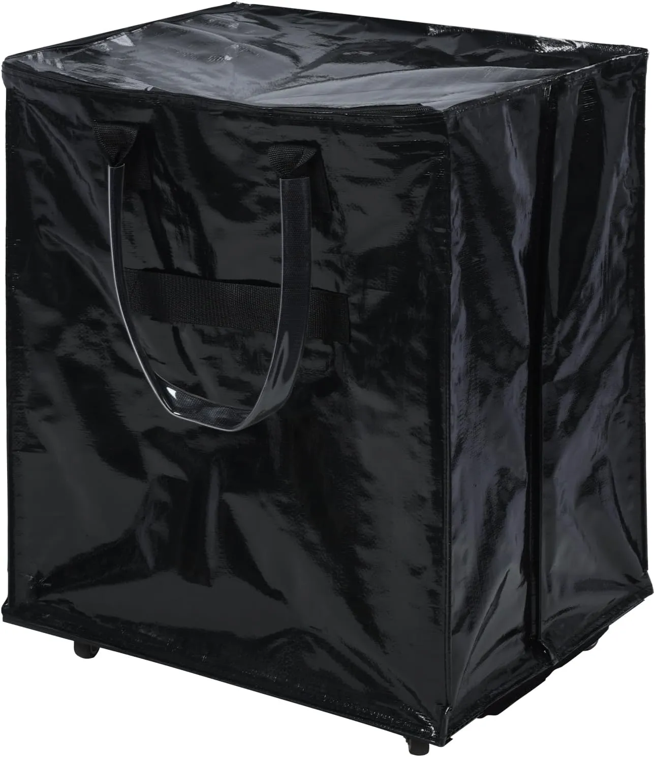 Rolling Tote Bag with Wheels, Collapsible Shopping Trolley with Ergonomic Handle, Zipper Closure, Water-Resistant Design, Portable Wheeled Tote Bag Large