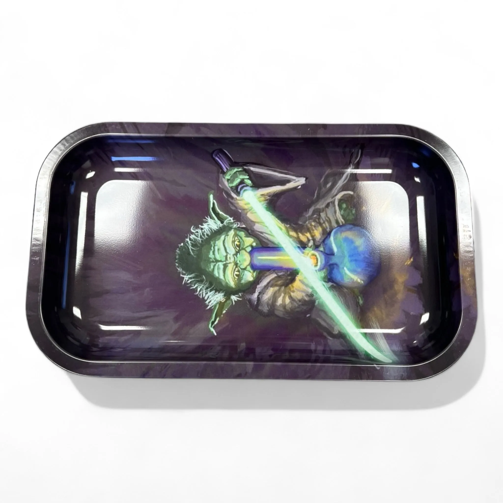Rolling Tray 10.5 x 6 Yoda/High Quality Premium Metal Tray