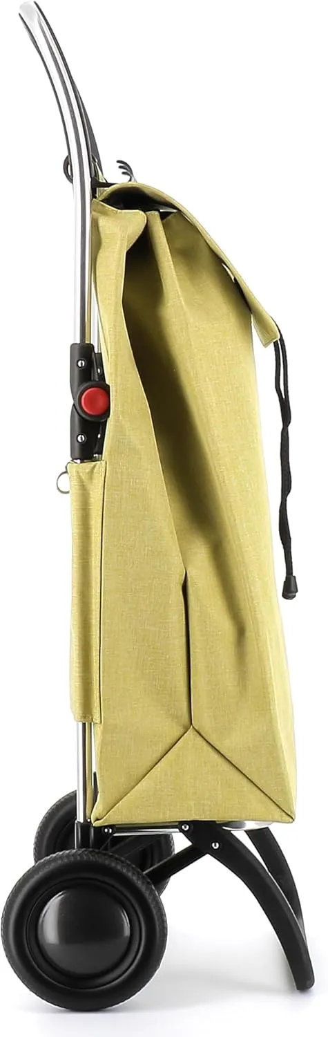 ROLSER I-Max Tweed 2 Wheel Foldable Shopping Trolley - Lime
