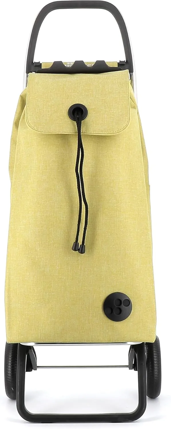 ROLSER I-Max Tweed 2 Wheel Foldable Shopping Trolley - Lime