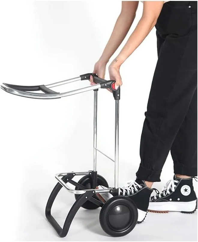 ROLSER I-Max Tweed 2 Wheel Foldable Shopping Trolley - Lime