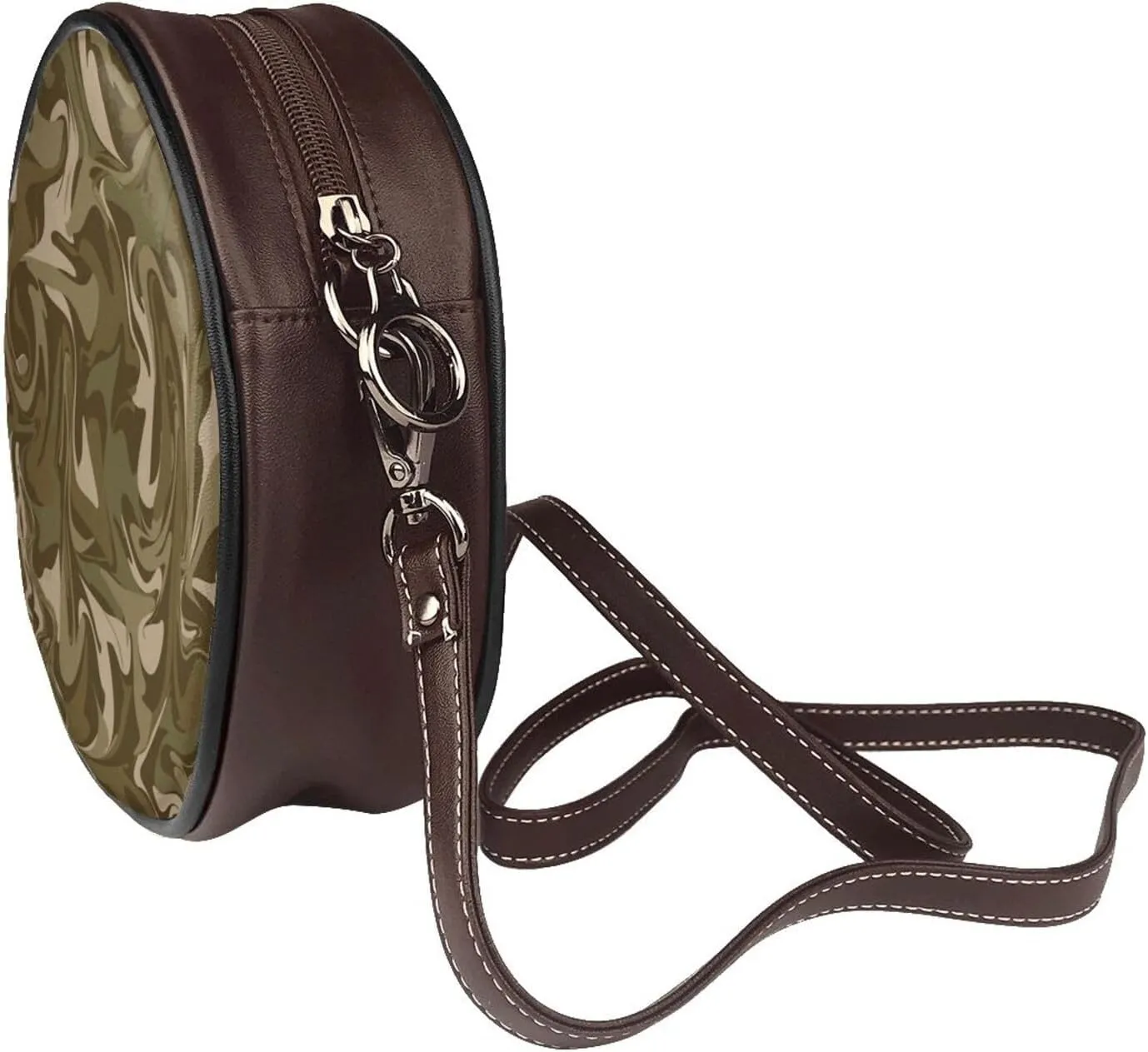 Round Crossbody Shoulder Bag Circle Purse Handbags for Women Small Fashion Clutch Evening Wallet