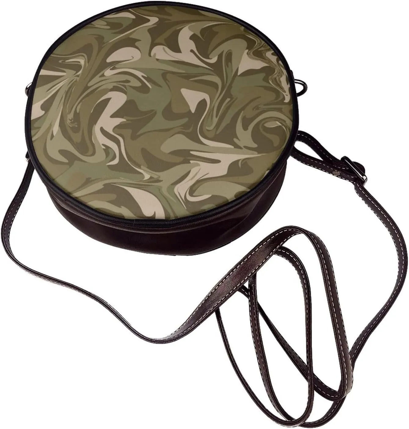 Round Crossbody Shoulder Bag Circle Purse Handbags for Women Small Fashion Clutch Evening Wallet