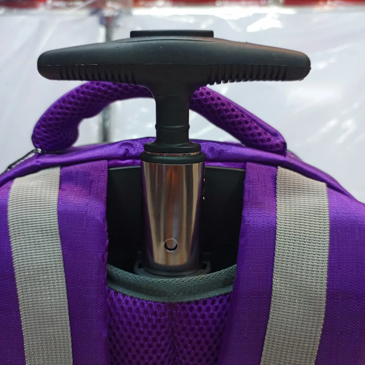 Royal Mountain Brand Trolley Bag for School & Travel - Durable Rolling Backpack | Purple (2168-18)