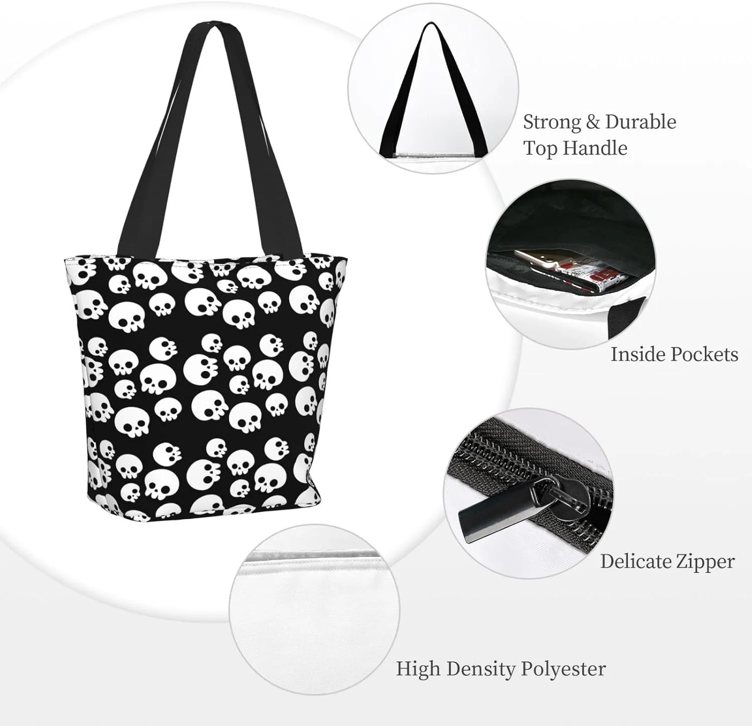 Sage Polka Dots Tote Bag Women Reusable Shopping Bags Shoulder Bag Portable Storage HandBags