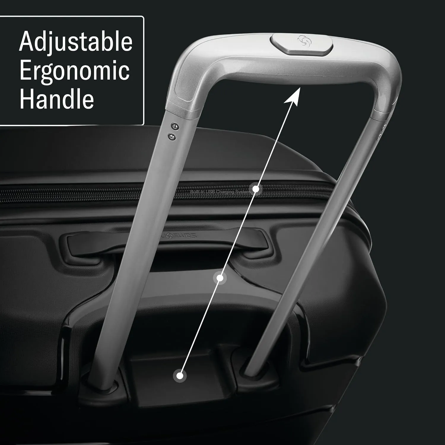 Samsonite Freeform Hardside Expandable Luggage with Spinners, White/Grey, 2PC SET (Carry-on/Large)