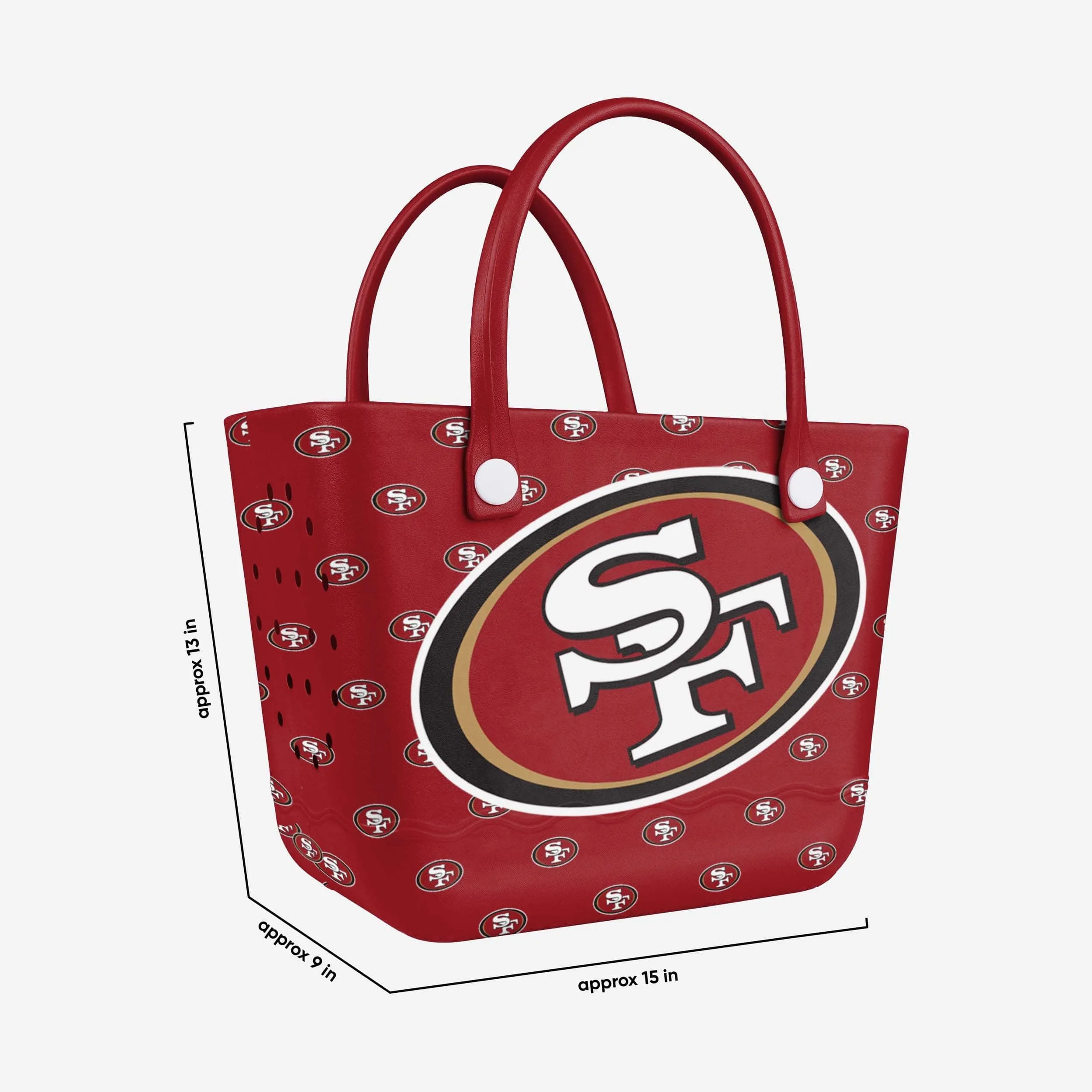 San Francisco 49ers Big Logo Mini Print Tailgate Tote Bag