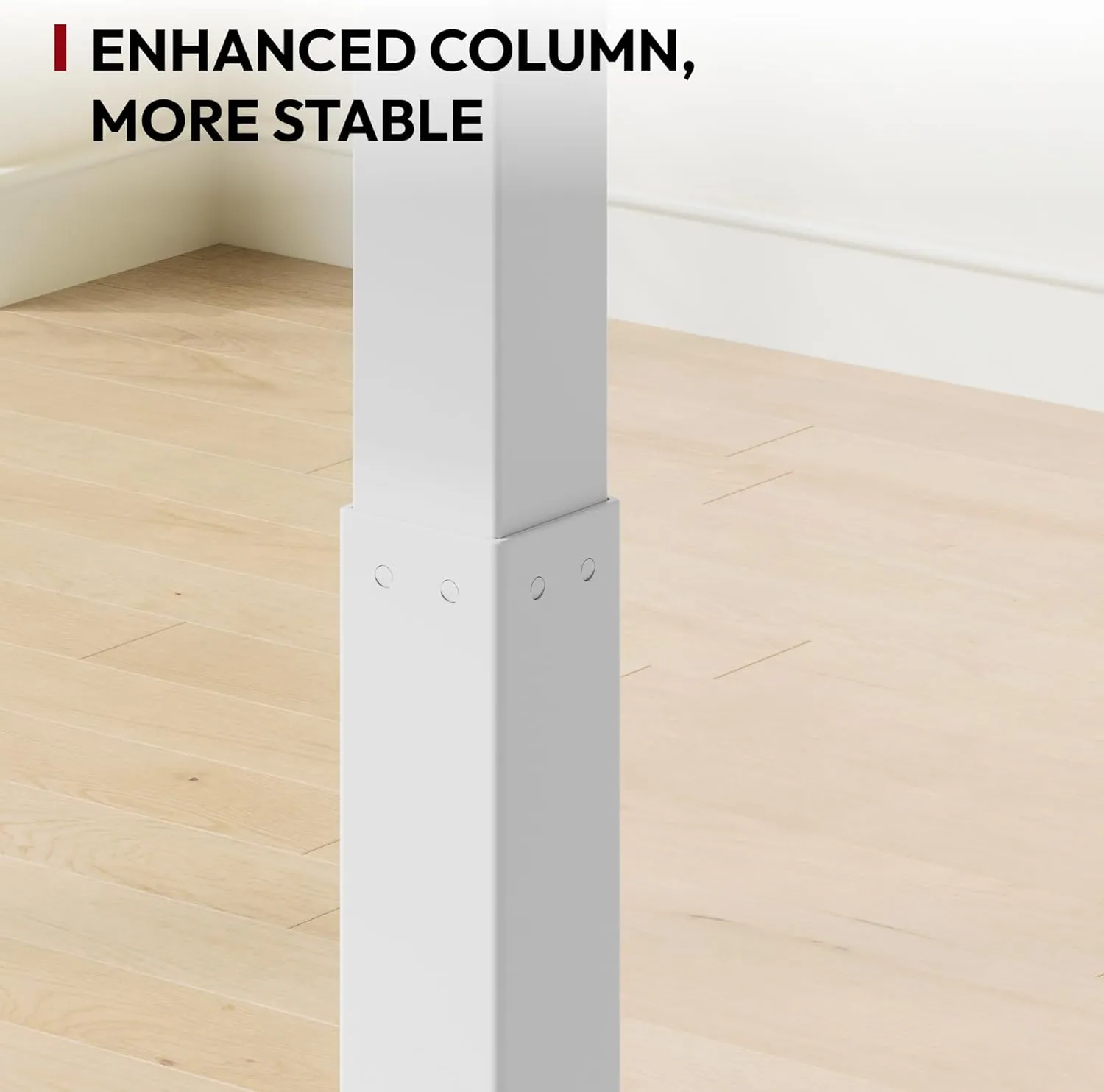 SANODESK Mobile Standing Desk with Hidden Wheels,Pneumatic Laptop Desk Rolling Computer Cart Movable Height Adjustable Small Sit Stand Desk for Home Office(27.6" W x 15.7" D, White Maple Band)