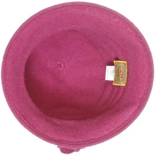 Scala Women's Boiled Wool Cloche with Rosettes