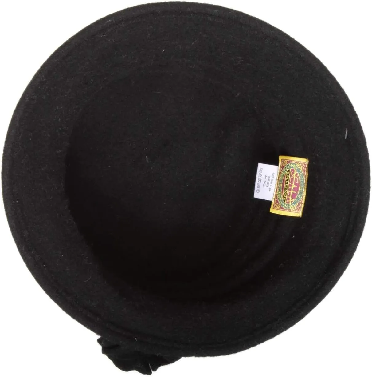 Scala Women's Boiled Wool Cloche with Rosettes