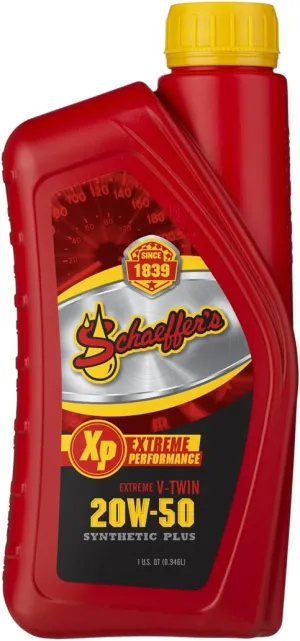 Schaeffer Manufacturing Co. 0707-012S Extreme V-Twin Synthetic Plus Racing Oil 20W-50, 1-Quart Bottle