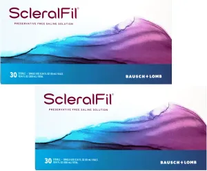 ScleralFil Preservative Free Saline Solution, 0.34 Fl Oz Vials, 30 Count (Pack of 2)