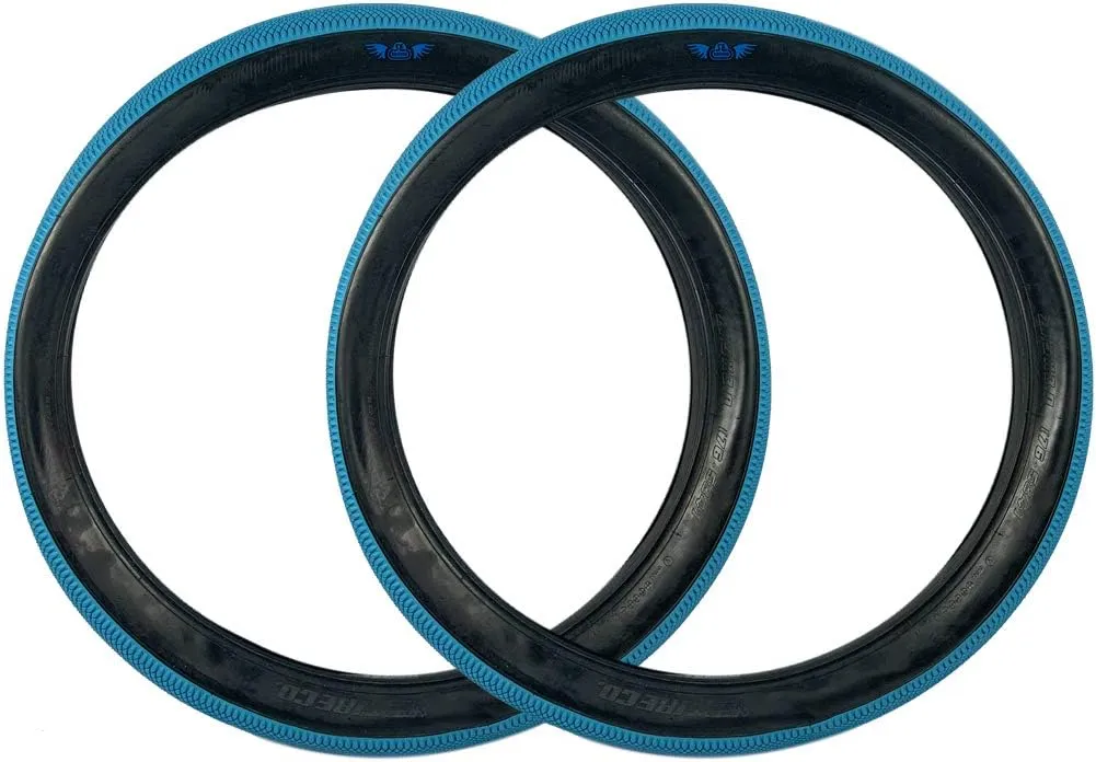 SE Bikes Speedster Beast Mode 27.5 x 3.0 OEM BMX Durable Wire Bead Replacement Dirt Street Bike Tire Bundle (Blue)