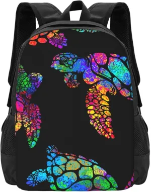 Sea Turtle Boho Lightweight Packable Backpack Travel Casual Large Capacity Daypack Foldable Backpack For Men Women