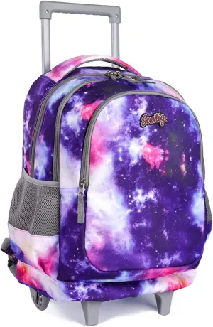 seastig Rolling Backpack for Kids Wheeled Backpack 18in Double Handle Backpack with Wheels