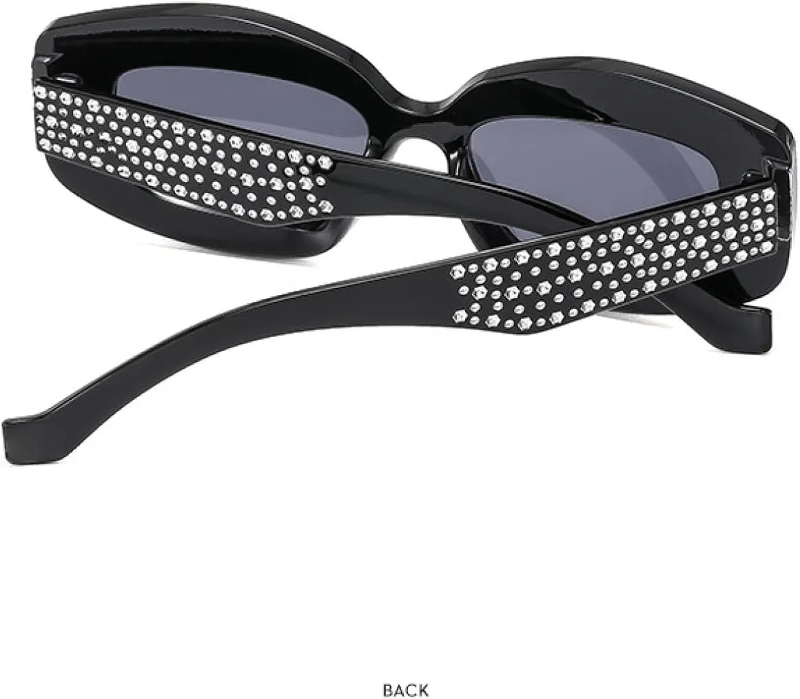 Senior Luxury Trend Sequin Decoration Sunglasses Women Men Fashion Outdoors Street Photography Sunglasses Uv400