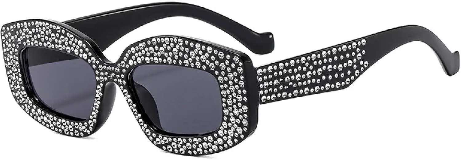 Senior Luxury Trend Sequin Decoration Sunglasses Women Men Fashion Outdoors Street Photography Sunglasses Uv400