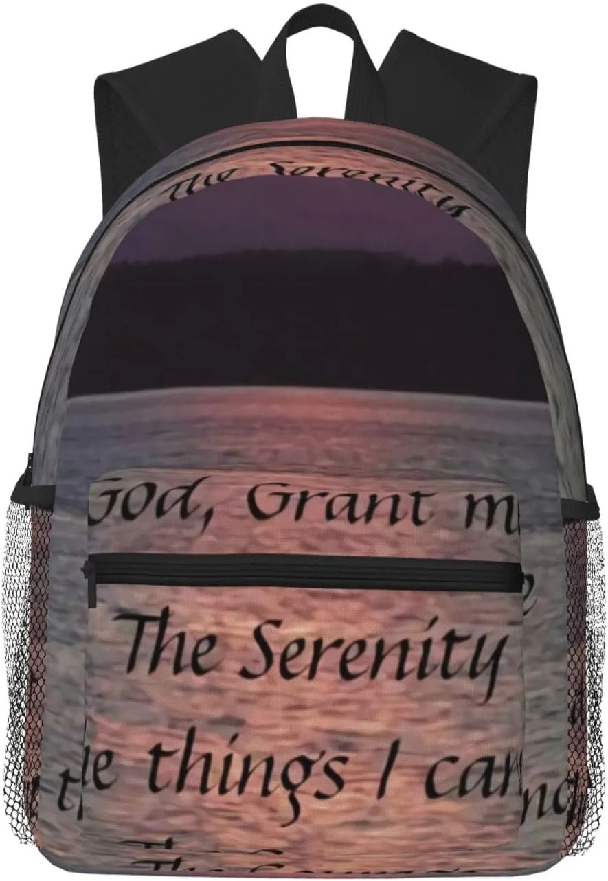 Serenity Prayer (1) Lightweight Packable Backpack Travel Casual Hiking Daypack Foldable Backpack For Men Women