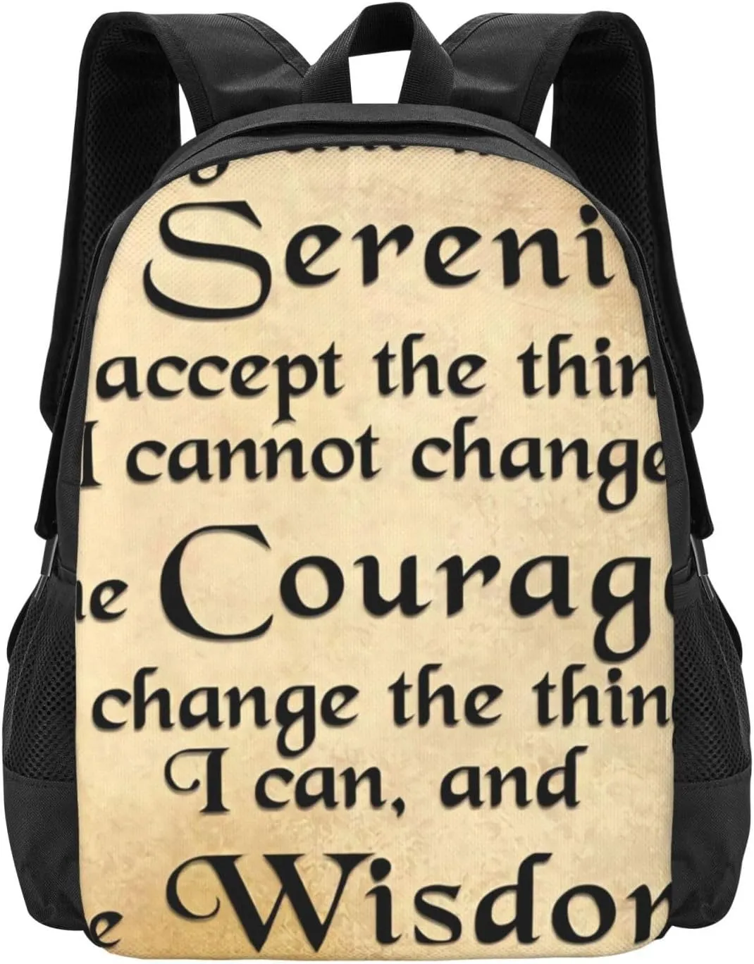 Serenity Prayer On Beach Lightweight Packable Backpack Travel Casual Large Capacity Daypack Foldable Backpack For Men Women