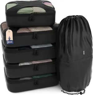 Shacke 6 Set Packing Cubes for Travel Lightweight Luggage Organizer