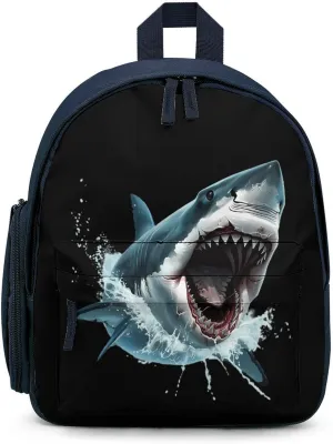 Shark Bite Funny Travel Backpack Lightweight Shoulder Bag Casual Daypack for Daily Business for Women Men