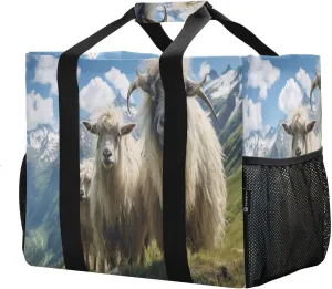 Sheep Mountains Foldable Travel Duffel Bag for Men Women Waterproof Weekender Overnight Carry On Tote Bag with Comfortable Handle Personal Item Travel Bag for Hospital Airplane Business Trips Sport