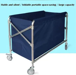 Shelf Kitchen Movable Trolleys Foldable Laundry Sorter Basket Rolling Laundry Hamper Wheeled Trolley Cart with Durable Detachable Fabric Bags, 4Ers