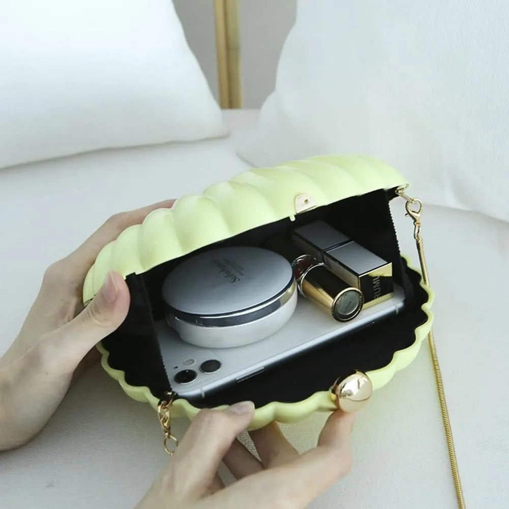 Shell-Shaped Evening Bags for Women Acrylic Handbags for Women Clutch and Purse Satchel Shoulder Bag for Party Wedding
