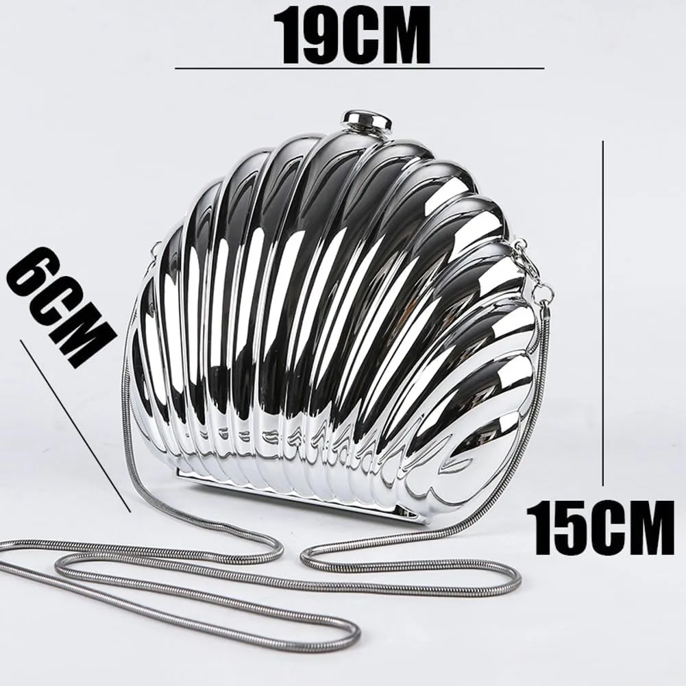 Shell-Shaped Evening Bags for Women Acrylic Handbags for Women Clutch and Purse Satchel Shoulder Bag for Party Wedding