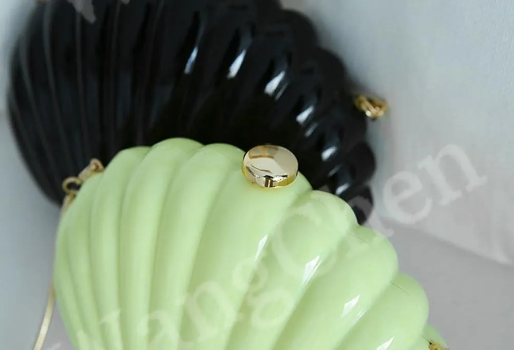 Shell-Shaped Evening Bags for Women Acrylic Handbags for Women Clutch and Purse Satchel Shoulder Bag for Party Wedding