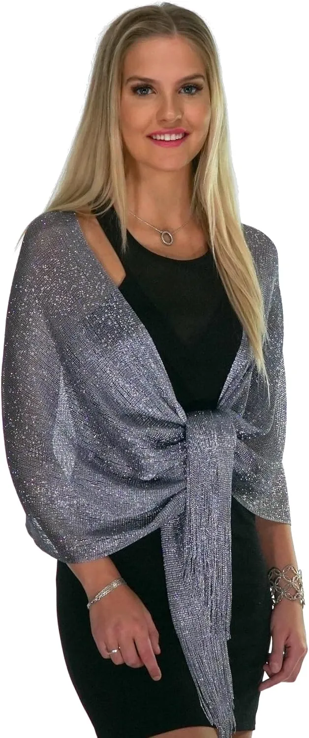 ShineGlitz Shawl and Wrap for Evening Dresses, Women's Dressy Evening Wear