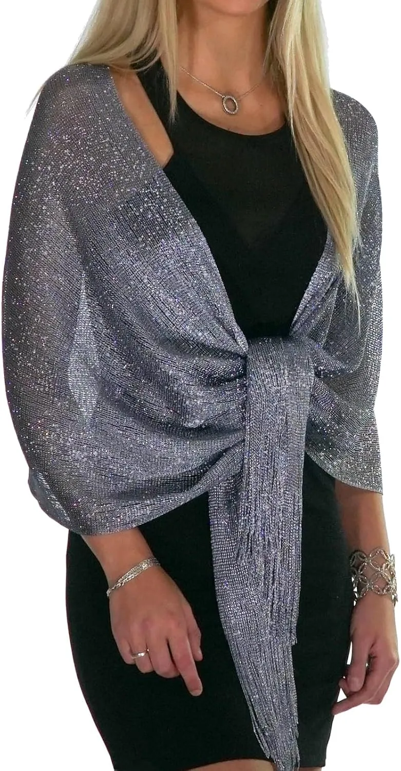ShineGlitz Shawl and Wrap for Evening Dresses, Women's Dressy Evening Wear