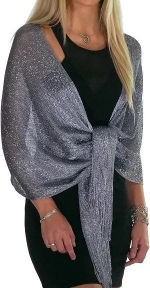 ShineGlitz Shawl and Wrap for Evening Dresses, Women's Dressy Evening Wear