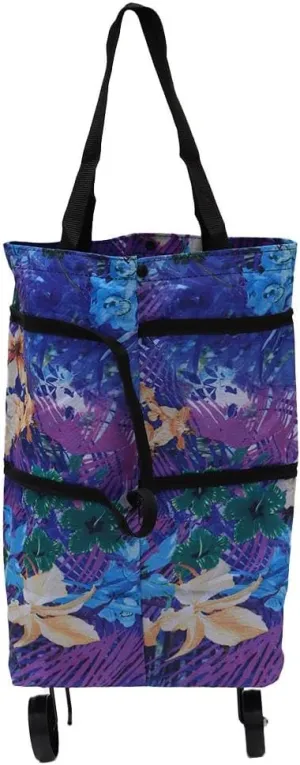 Shopping Bag with Wheels,Upgrade Shopping Bag with Wheels,Multifunction Telescopic Storage Bag for Traveling Shopping