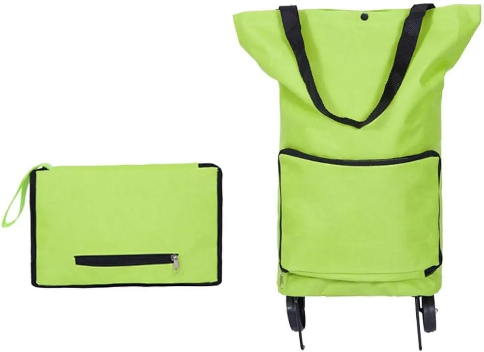 Shopping Cart Folding Portable Shopping Cart High-Capacity Shopping Food Storage Bag Wheel Bag to Buy Vegetable Bags Grocery Cart