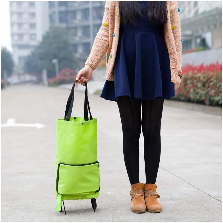 Shopping Cart Folding Portable Shopping Cart High-Capacity Shopping Food Storage Bag Wheel Bag to Buy Vegetable Bags Grocery Cart