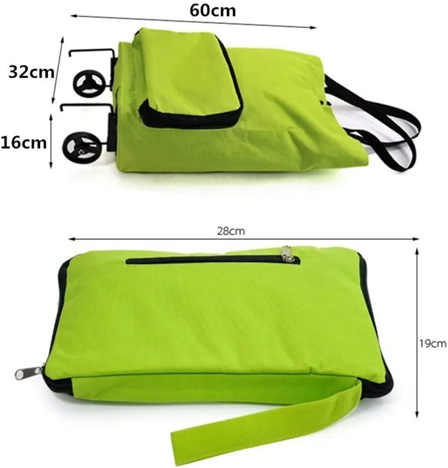 Shopping Cart Folding Portable Shopping Cart High-Capacity Shopping Food Storage Bag Wheel Bag to Buy Vegetable Bags Grocery Cart