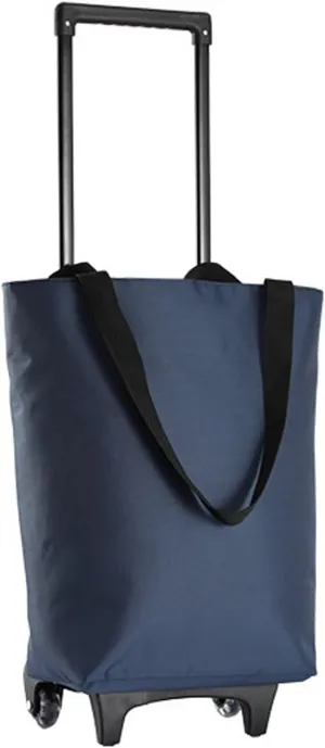 Shopping Carts for Groceries, Grocery Carts, Tote Bag on Wheels, Collapsible Shopping Cart Bags, Reusable Grocery Bags (Color : Deep blue)