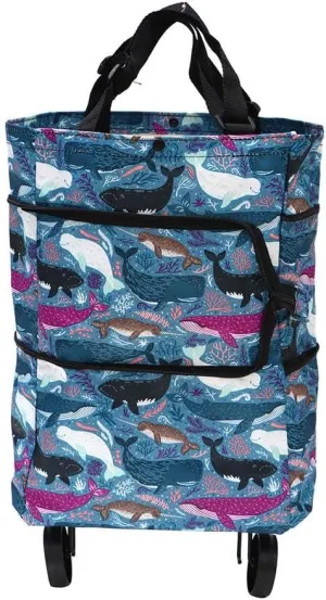 Shopping Merchandise Bags,Foldable Shopping Bag, Grocery Bags with Wheels(C)
